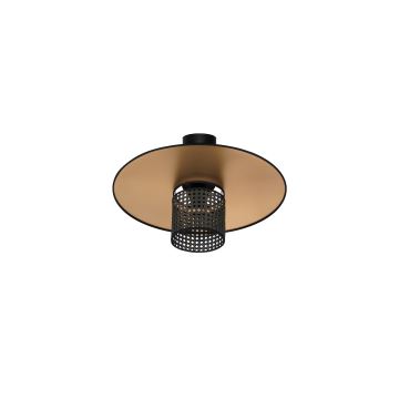 Duolla - Loftlampe TOKYO RATTAN 1xE27/15W/230V guldfarvet/sort