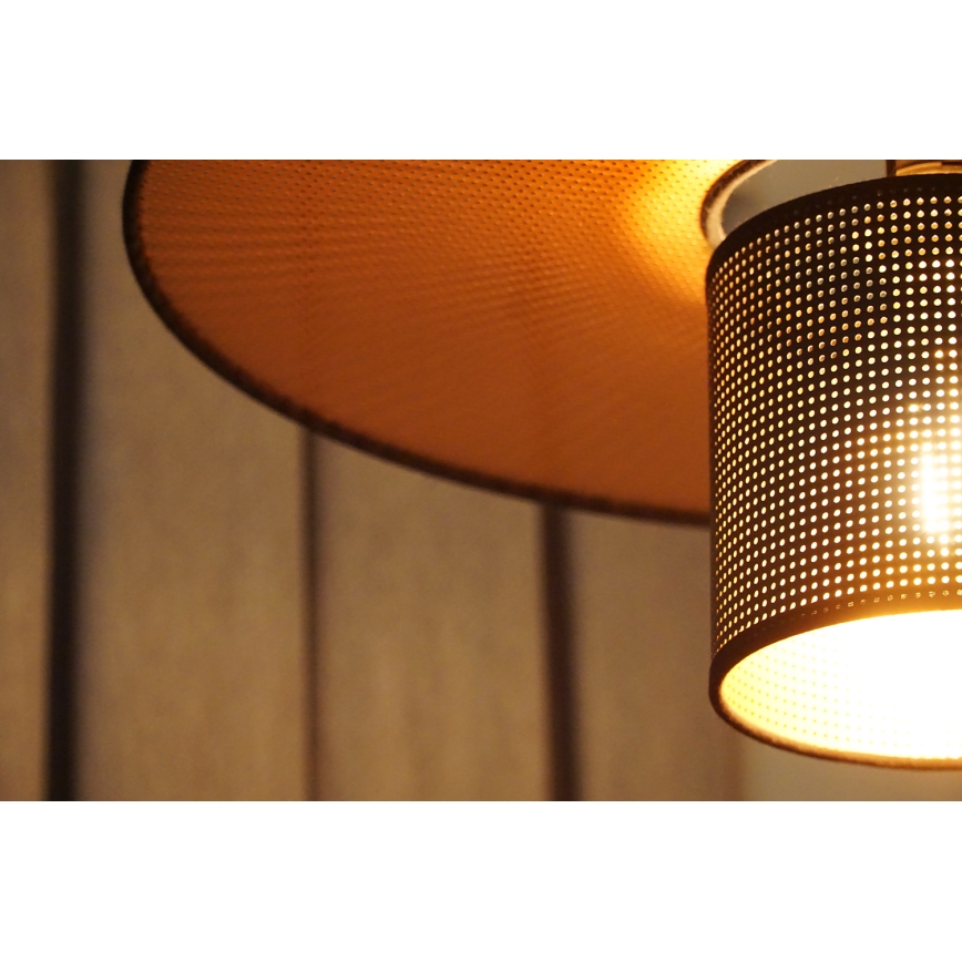 Duolla - Loftlampe TOKYO SHINY 1xE27/15W/230V sort/kobber