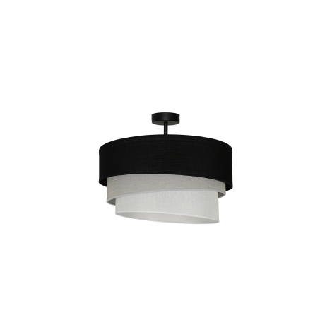 Duolla - Loftlampe TRIO 1xE27/15W/230V sort/grå/hvid