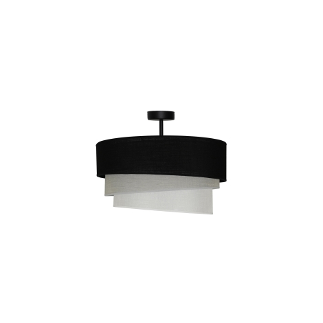 Duolla - Loftlampe TRIO 1xE27/15W/230V sort/grå/hvid