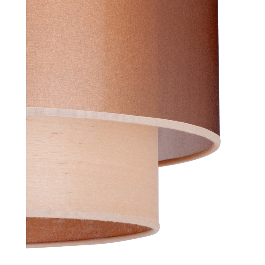 Duolla - Loftlampe WOOD BOHO 1xE27/15W/230V kobber/beige