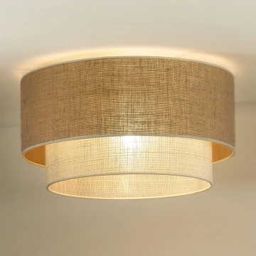 Duolla - Loftlampe YUTE BOHO 1xE27/15W/230V diameter 45 cm brun/grå