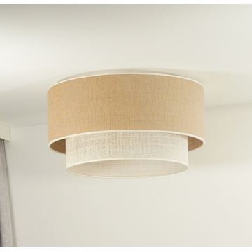 Duolla - Loftlampe YUTE BOHO 1xE27/15W/230V diameter 45 cm brun/grå