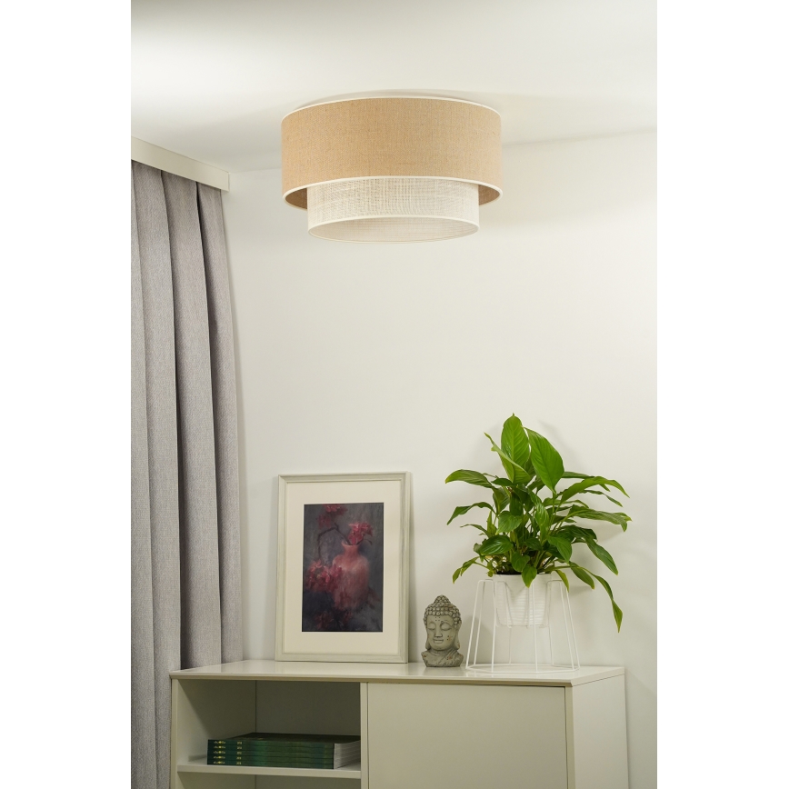 Duolla - Loftlampe YUTE BOHO 1xE27/15W/230V diameter 45 cm brun/grå