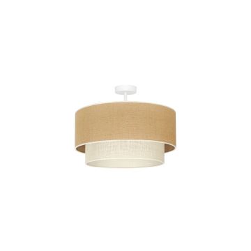 Duolla - Loftlampe YUTE BOHO 1xE27/15W/230V diameter 45 cm brun/grå