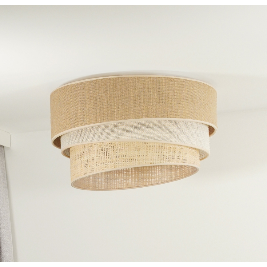 Duolla - Loftlampe YUTE TRIO 1xE27/15W/230V diameter 45 cm brun/grå/beige