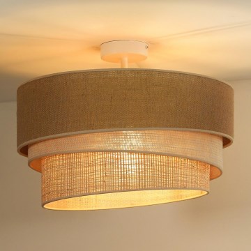 Duolla - Loftlampe YUTE TRIO 1xE27/15W/230V diameter 45 cm brun/grå/beige