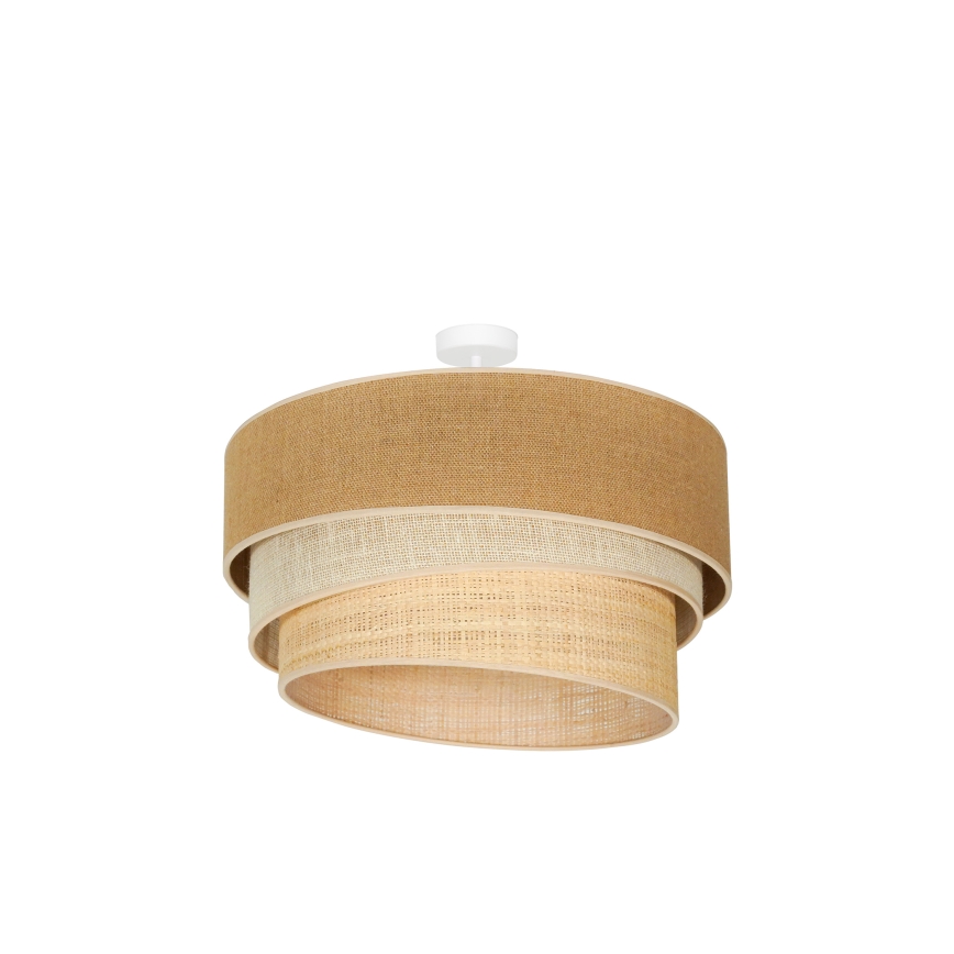 Duolla - Loftlampe YUTE TRIO 3xE27/15W/230V diameter 60 cm brun/grå/beige