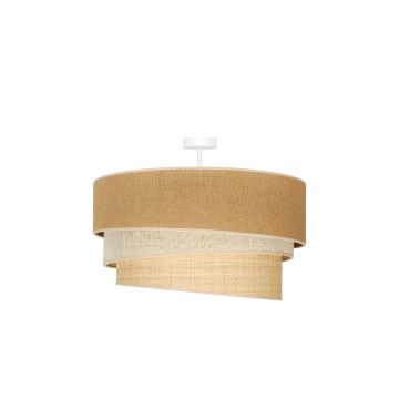 Duolla - Loftlampe YUTE TRIO 3xE27/15W/230V diameter 60 cm brun/grå/beige