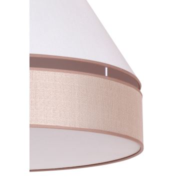 Duolla - Pendel AVIGNON 1xE27/15W/230V diameter 50 cm hvid/beige