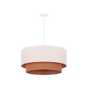 Duolla - Pendel BOHO 1xE27/15W/230V beige/brun