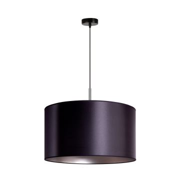 Duolla - Pendel CANNES 1xE27/15W/230V diameter 45 cm sort/sølvfarvet