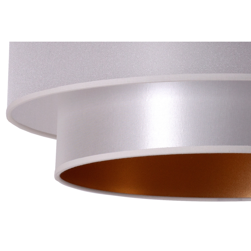 Duolla - Pendel NANTES 1xE27/15W/230V diameter 45 cm sølvfarvet/kobberfarvet