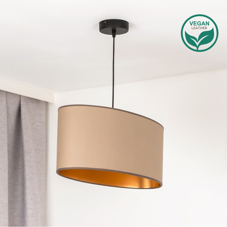 Duolla - Pendel OVAL VEGAN 1xE27/15W/230V beige