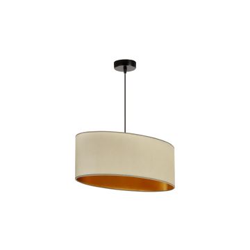 Duolla - Pendel OVAL VEGAN 1xE27/15W/230V beige