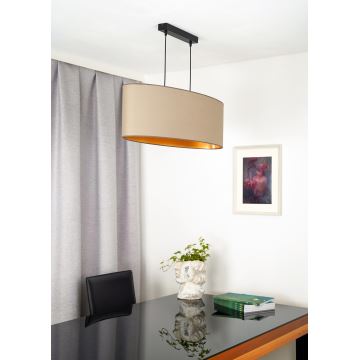 Duolla - Pendel OVAL VEGAN 2xE27/15W/230V beige