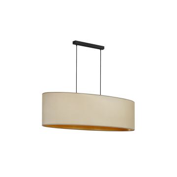 Duolla - Pendel OVAL VEGAN 2xE27/15W/230V beige