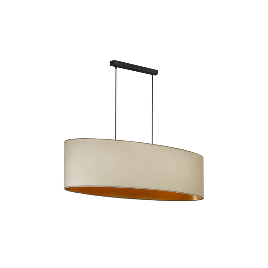 Duolla - Pendel OVAL VEGAN 2xE27/15W/230V beige