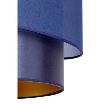 Duolla - Pendel PARIS 1xE27/15W/230V diameter 40 cm blå/gylden