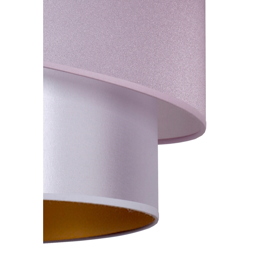Duolla - Pendel PARIS 1xE27/15W/230V diameter 40 cm lyserød/sølvfarvet/kobberfarvet