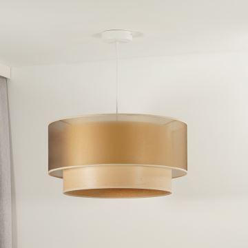 Duolla - Pendel WOOD BOHO 1xE27/15W/230V kobber/beige