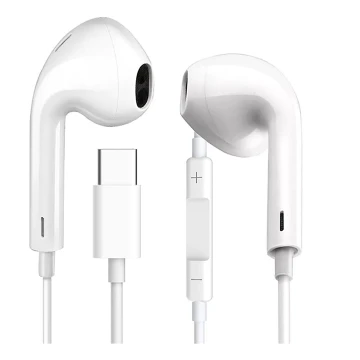 Earphones med microphone USB-C hvid