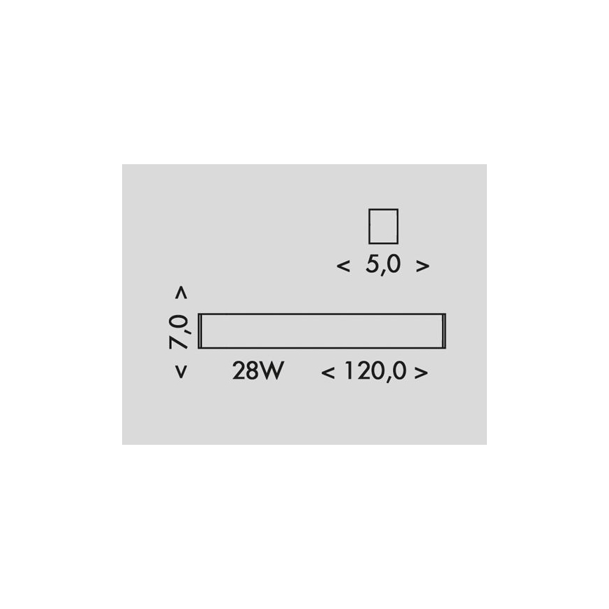 LED loftlampe DONAR LED/28W/230V 4000K 120 cm hvid