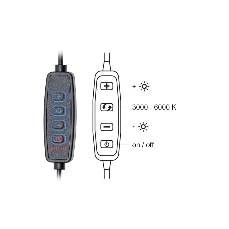 LED bordlampe dæmpbar LIPA LED/10W/230V 3000-6000K sort