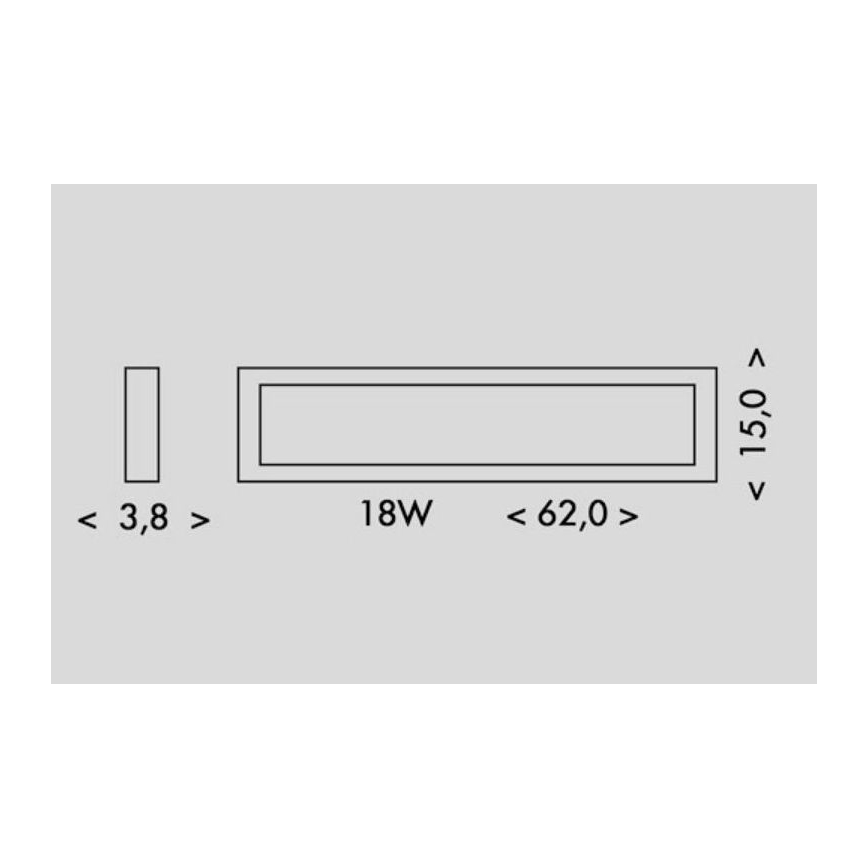 LED loftlampe PILO LED/18W/230V 4100K 62 cm hvid