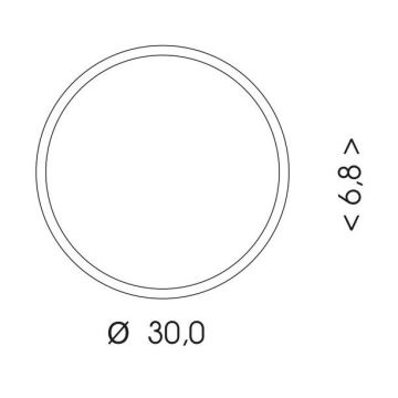 Udendørs LED loftlampe MARTIN LED/15W/230V 3000/4000K diameter 30 cm IP65 hvid