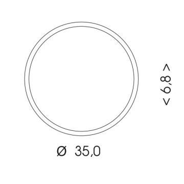 Udendørs LED loftlampe med sensor MARTIN LED/25W/230V 3000/4000K diameter 35 cm IP65 sort