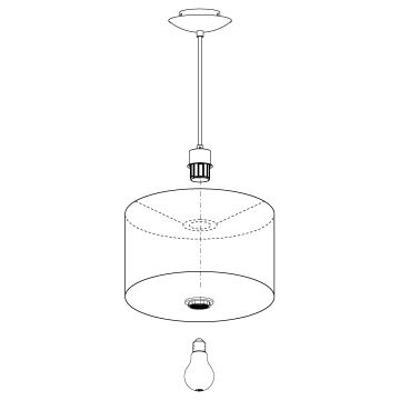 Eglo - Lysekrone i en snor 1xE27/60W/230V