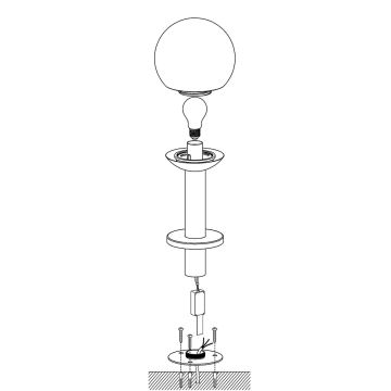 Eglo 33565 - LED udendørslampe dæmpbar NISIA-C 1xE27/9W/230V 525 mm IP44