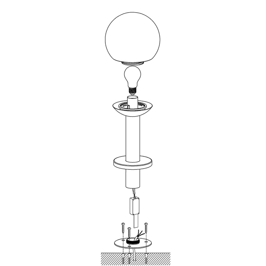 Eglo 33565 - LED udendørslampe dæmpbar NISIA-C 1xE27/9W/230V 525 mm IP44