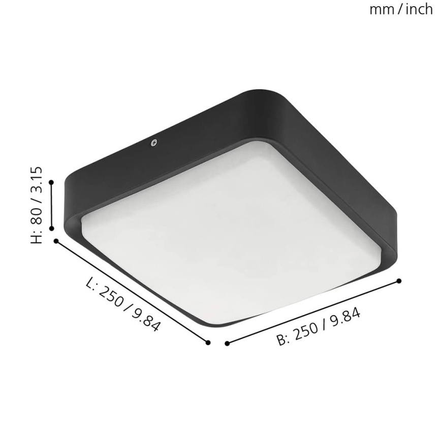 Eglo 33573 - LED Dæmpbar udendørs loft lys PIOVE-C LED/14W/230V IP44