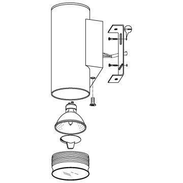 Eglo 33582 - LED RGBW Dæmpbar udendørs wall belysning RIGA 2xGU10/5W/230V IP44