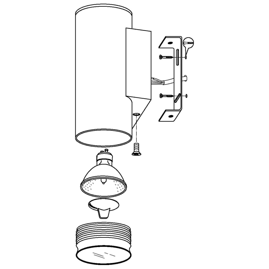 Eglo 33582 - LED RGBW Dæmpbar udendørs wall belysning RIGA 2xGU10/5W/230V IP44