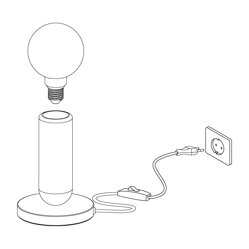 Eglo - Bordlampe 1xE27 / 40W / 230V