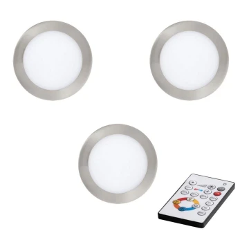 Eglo - 3x LED indbygningslampe dæmpbar TINUS LED/11W/230V + fjernbetjening