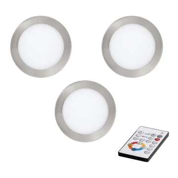 Eglo - 3x LED indbygningslampe dæmpbar TINUS LED/6W/230V + fjernbetjening