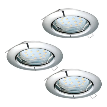 Eglo - 3x LED indbygningsspot PENETO 3xGU10-LED/3W/230V