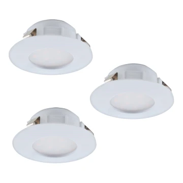 Eglo - 3x LED indbygningsspot PINEDA 1xLED/6W/230V