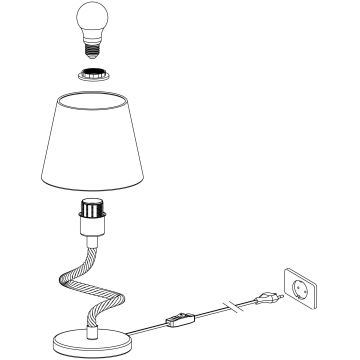 Eglo - Bordlampe 1xE27/28W/230V