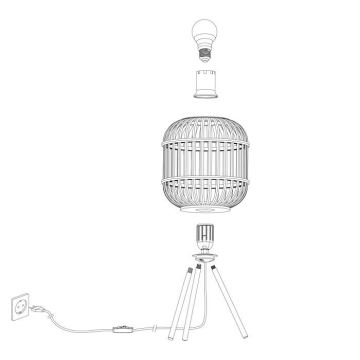 Eglo - Bordlampe 1xE27/28W/230V