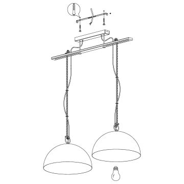 Eglo - Lysekrone på en snor 2xE27/40W/230V