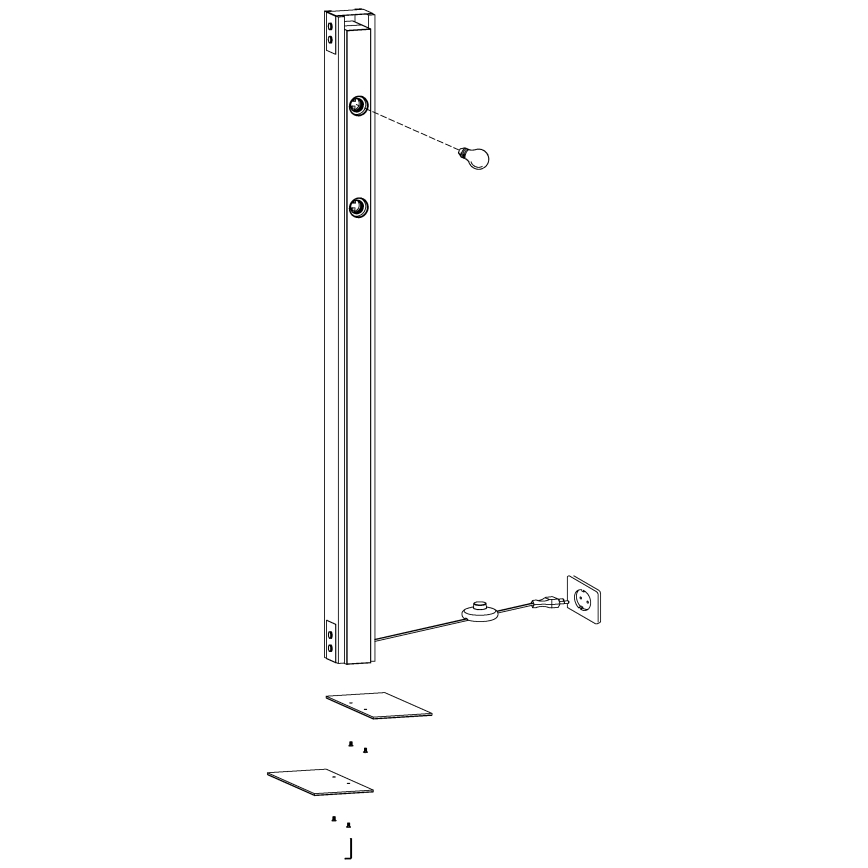 Eglo - Gulvlampe 4xE27/60W/230V