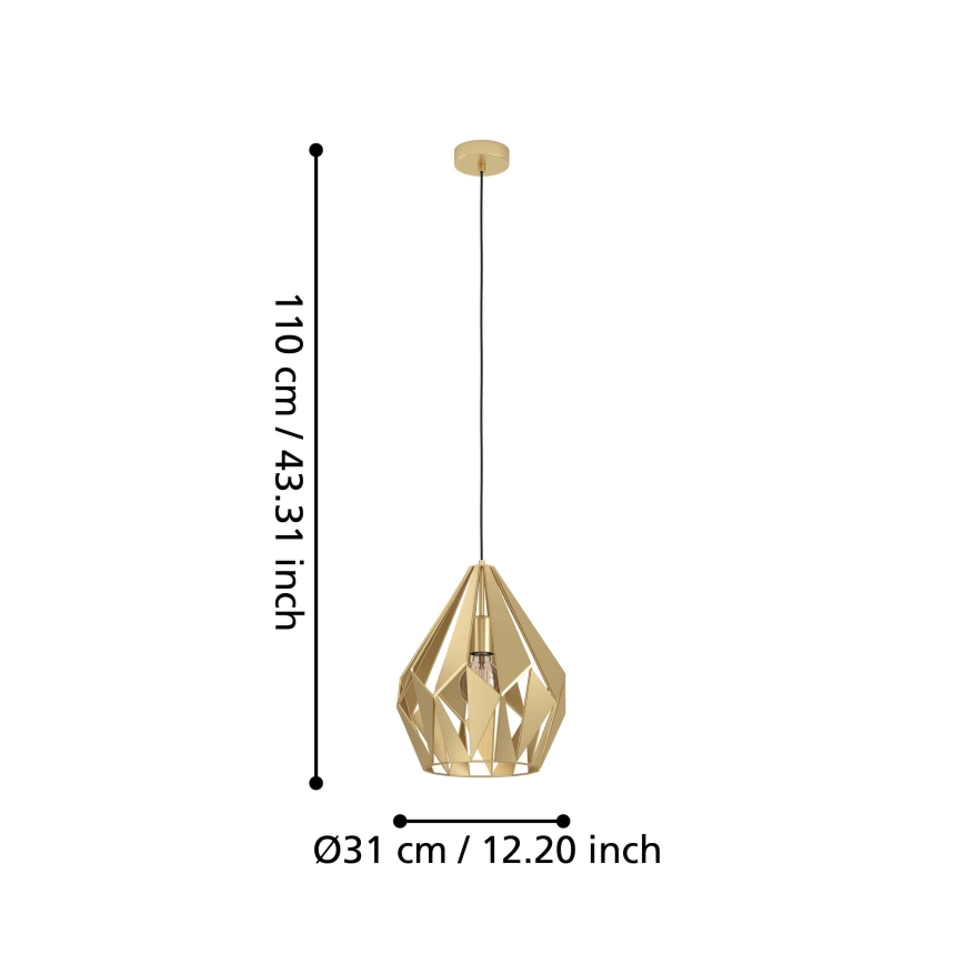 Eglo - Pendel 1xE27/60W/230V diameter 31 cm