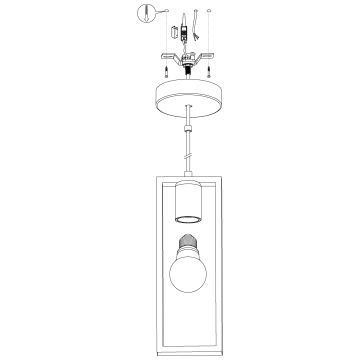 Eglo - Pendel 1xE27/60W/230V - FSC certificeret