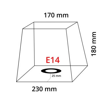Eglo 49422 - Lampeskærm VINTAGE brun E14 23x23 cm