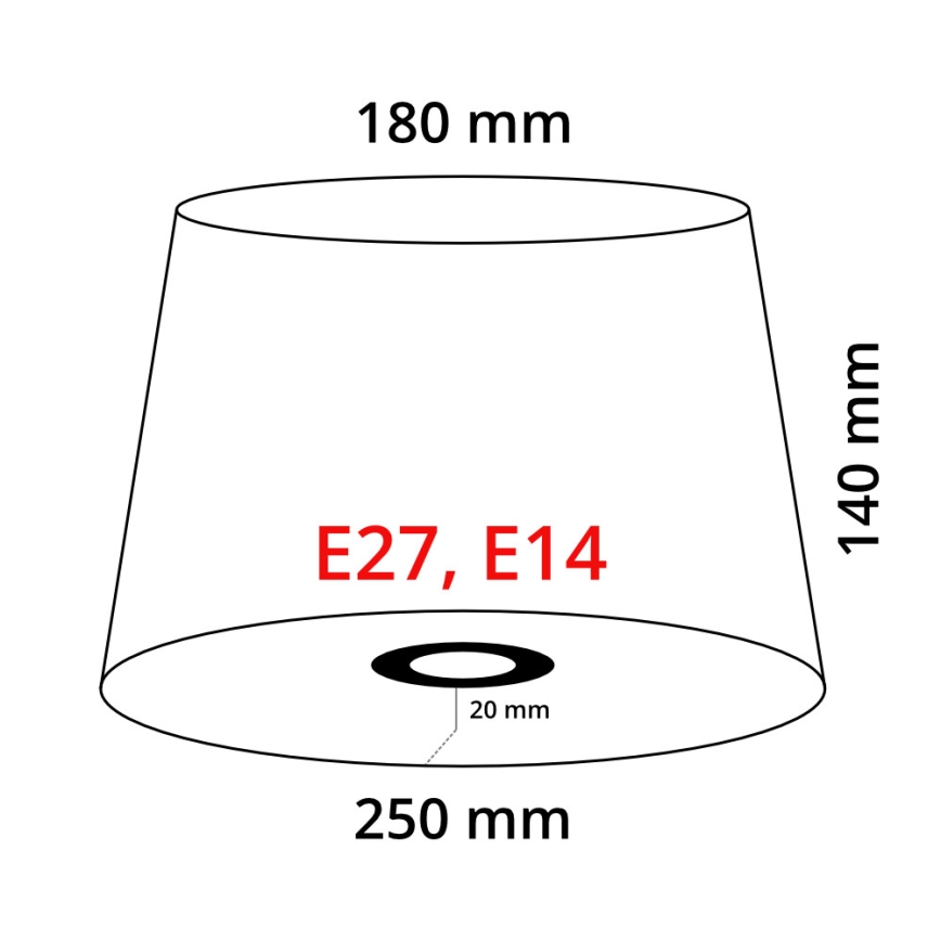 Eglo 49977 - Tekstilskygge VINTAGE E14/E27 rose diameter 25 cm
